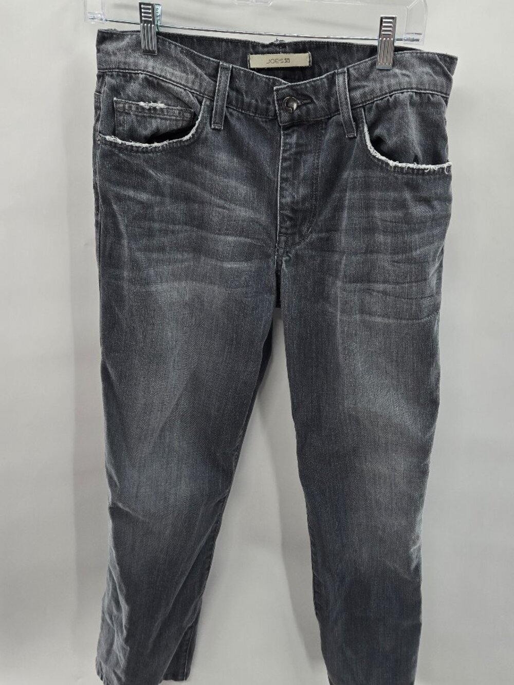 Joe's Jeans The Brixton Slim Straight Jeans Grey Distressed Mens Size 32